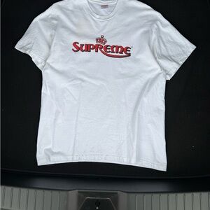 Supreme White Tee with Red Logo
